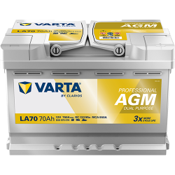 Batterie à décharge lente VARTA Professional - AGM LA70 12V 70Ah 760A