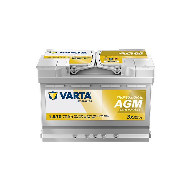 Batterie à décharge lente VARTA Professional - AGM LA70 12V 70Ah 760A