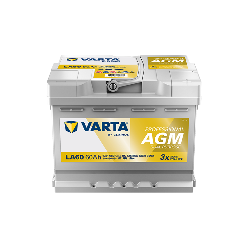 Batterie à décharge lente VARTA Professional - AGM LA70 12V 60Ah 680A