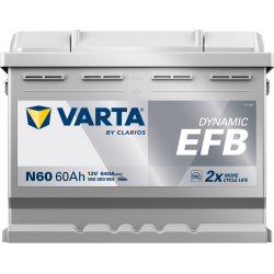 BATTERIE AUTO VARTA DYNAMIC EFB 12V 60Ah 640A START AND STOP FRONT