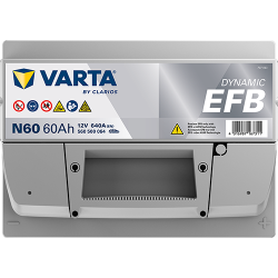 BATTERIE AUTO VARTA DYNAMIC EFB 12V 60Ah 640A START AND STOP TOP