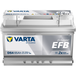Batterie Auto VARTA D54 Dynamic EFB Start and stop 12V 65ah 650A