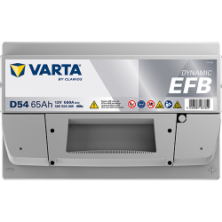 Batterie Auto VARTA D54 Dynamic EFB Start and stop 12V 65ah 650A Top