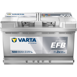 BATTERIE AUTO VARTA N80 DYNAMIC EFB 12V 80AH 800A
