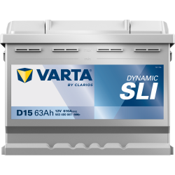 Batterie Auto VARTA Dynamic SLI D15 12V 63Ah 610A 563 400 061 Front