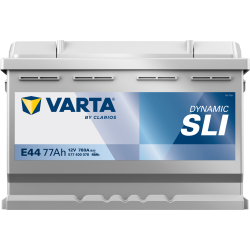 Batterie Auto VARTA Dynamic SLI E44 12V 77Ah 780A 577400078 Front