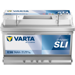 Batterie Auto VARTA Dynamic SLI E38 12V 74Ah 750A 574402075
