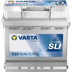 Batterie Auto VARTA Dynamic SLI C22 12V 52Ah 470A 552400047