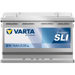 Batterie Auto VARTA Dynamic SLI E11 12V 74Ah 680A 574012068 Front