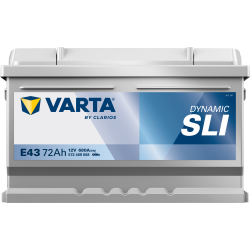Batterie Auto VARTA Dynamic SLI E43 12V 72Ah 680A 572409068 Front
