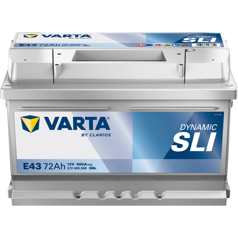 Batterie Auto VARTA Dynamic SLI E43 12V 72Ah 680A 572409068