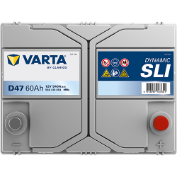 Batterie Auto VARTA Dynamic SLI D47 12V 60Ah 540A 560410054 Top