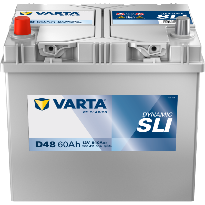 Batterie Auto VARTA Dynamic SLI D48 12V 60Ah 540A 560411054