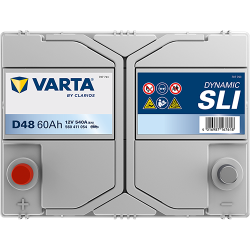 Batterie Auto VARTA Dynamic SLI D48 12V 60Ah 540A 560411054 Top